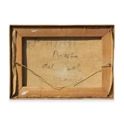 Oil on canvas \"Puerta del sol\" by Camille Huberrt (1934).